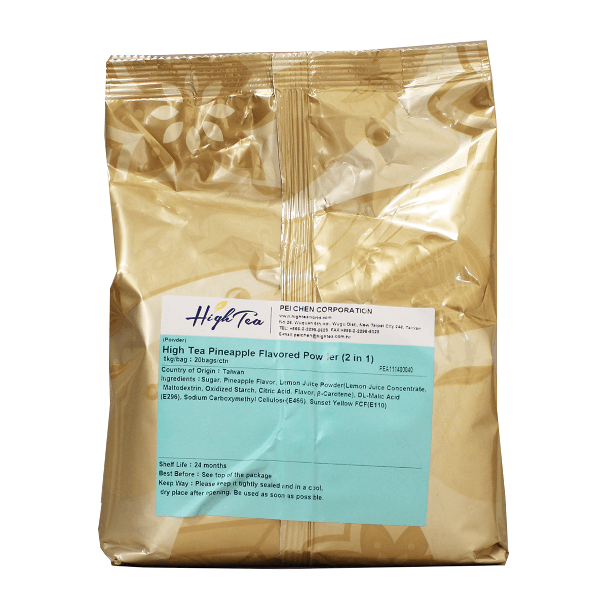 GGO.ae High Tea Pineapple Flavored Powder, Taiwan - 20x1kg