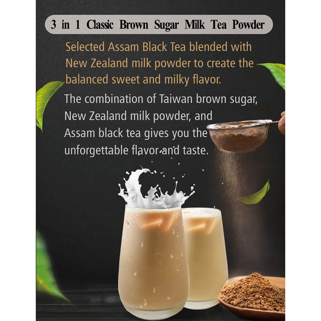 Instant Powder Class. Brown Sugar Milk Tea Bubbly 20x1kg