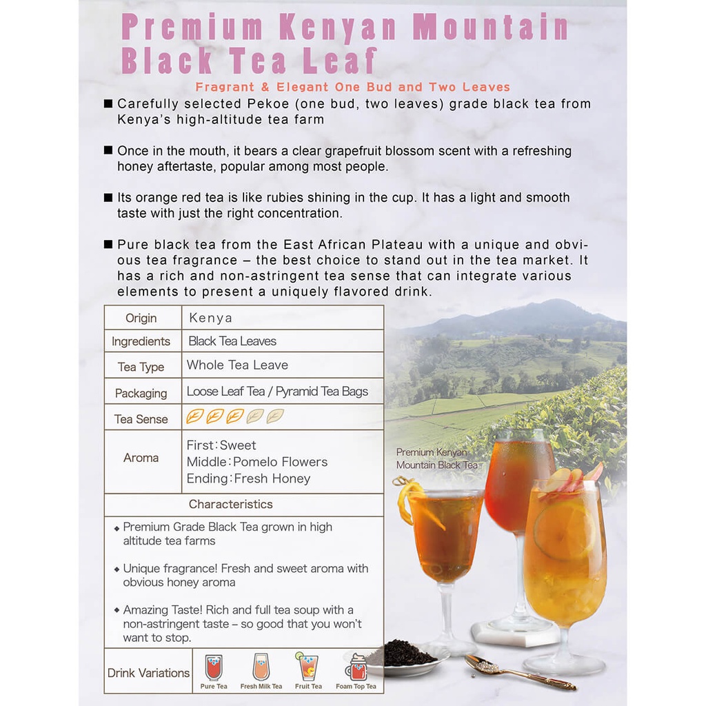 Tea Black Kenyan Mountain Premium TWN Bubbly 30x600g