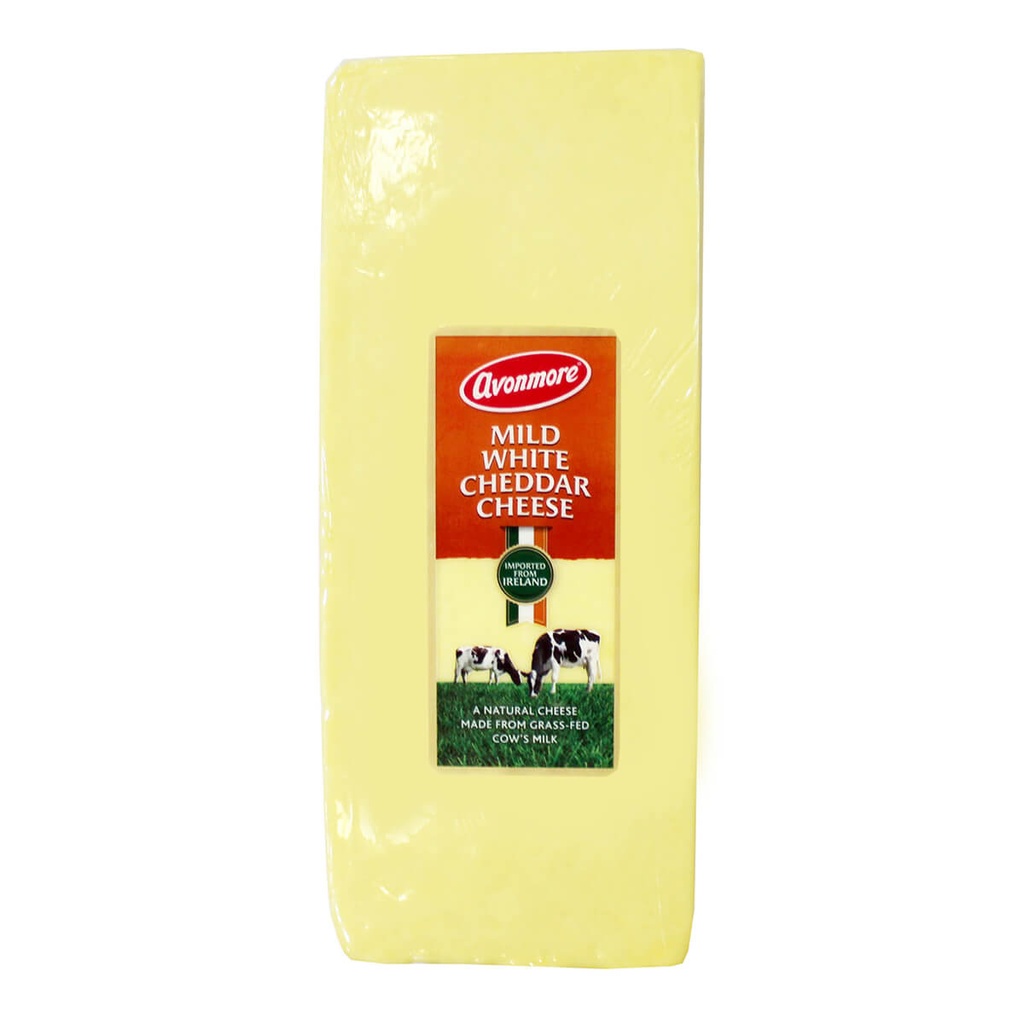 Cheese Cheddar Block White Avonmore 1x1kg