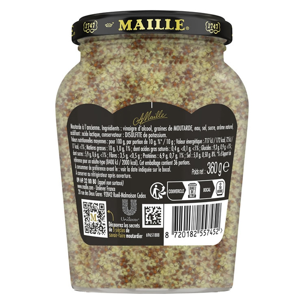 Maille Whole Grain Mustard, France - 12x360g