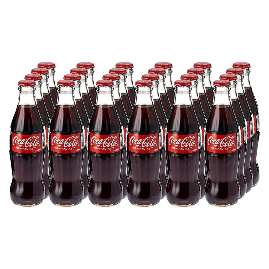 Coca Cola Original Taste Soft Drink UAE, Glass - 24x290ml