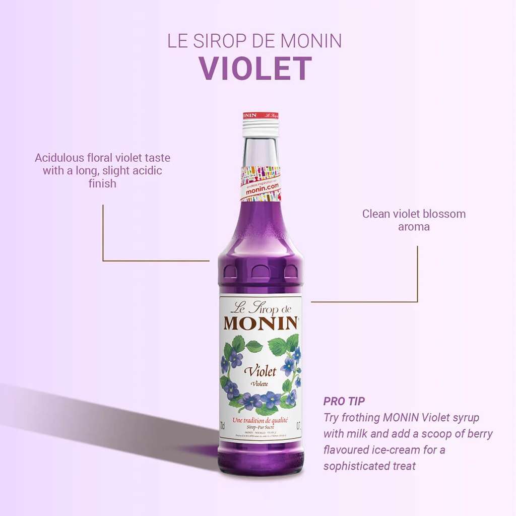 Monin Violet Sugar Syrup, France - 6x700ml