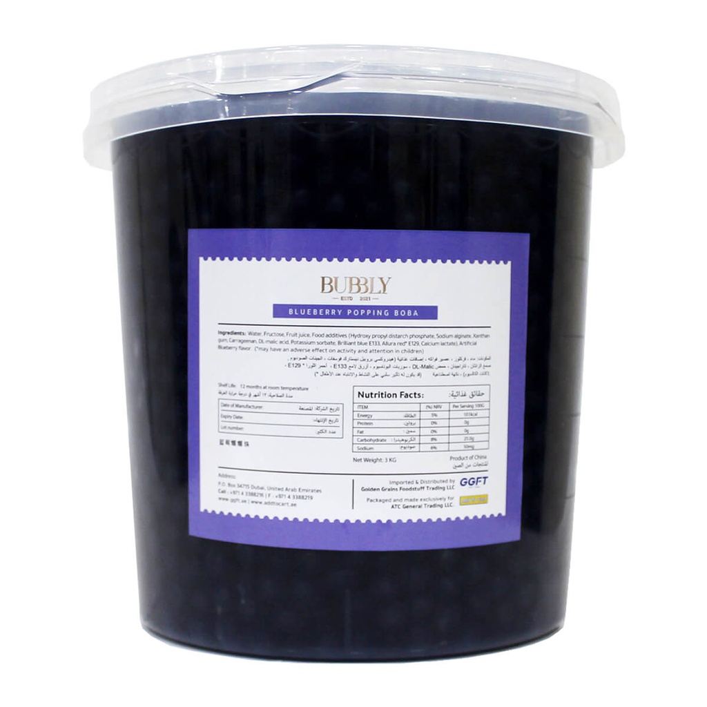 Popping Boba Blueberry CN Bubbly 6x3kg