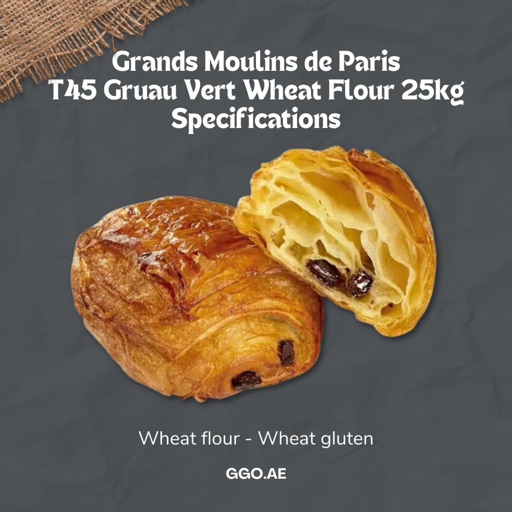 Grands Moulins de Paris T45 Gruau Vert Wheat Flour - 1x25kg