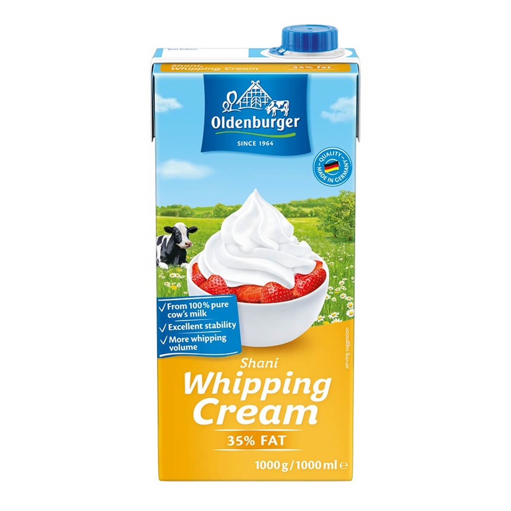 Whipping Cream Oldenburg Shani 12x1ltr