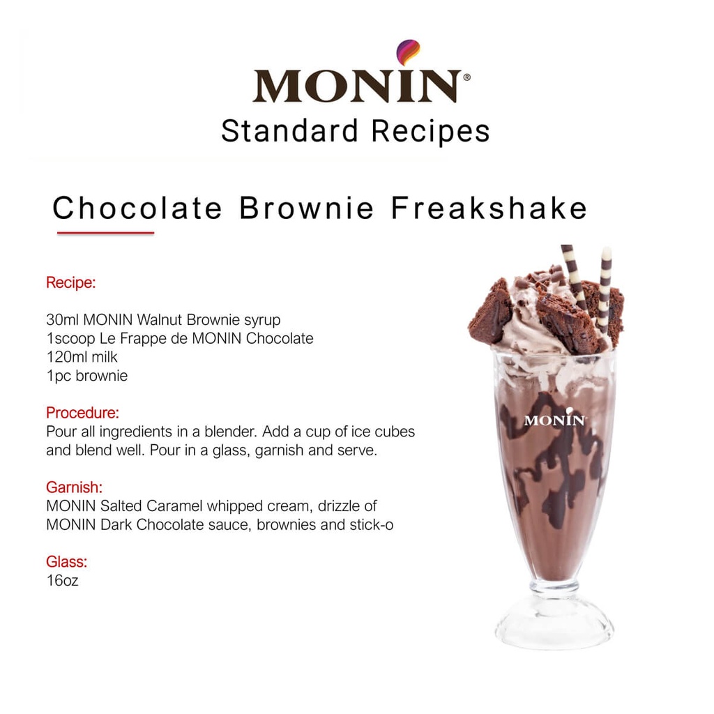 Syrup Walnut Brownie Monin FRA 6x700ml