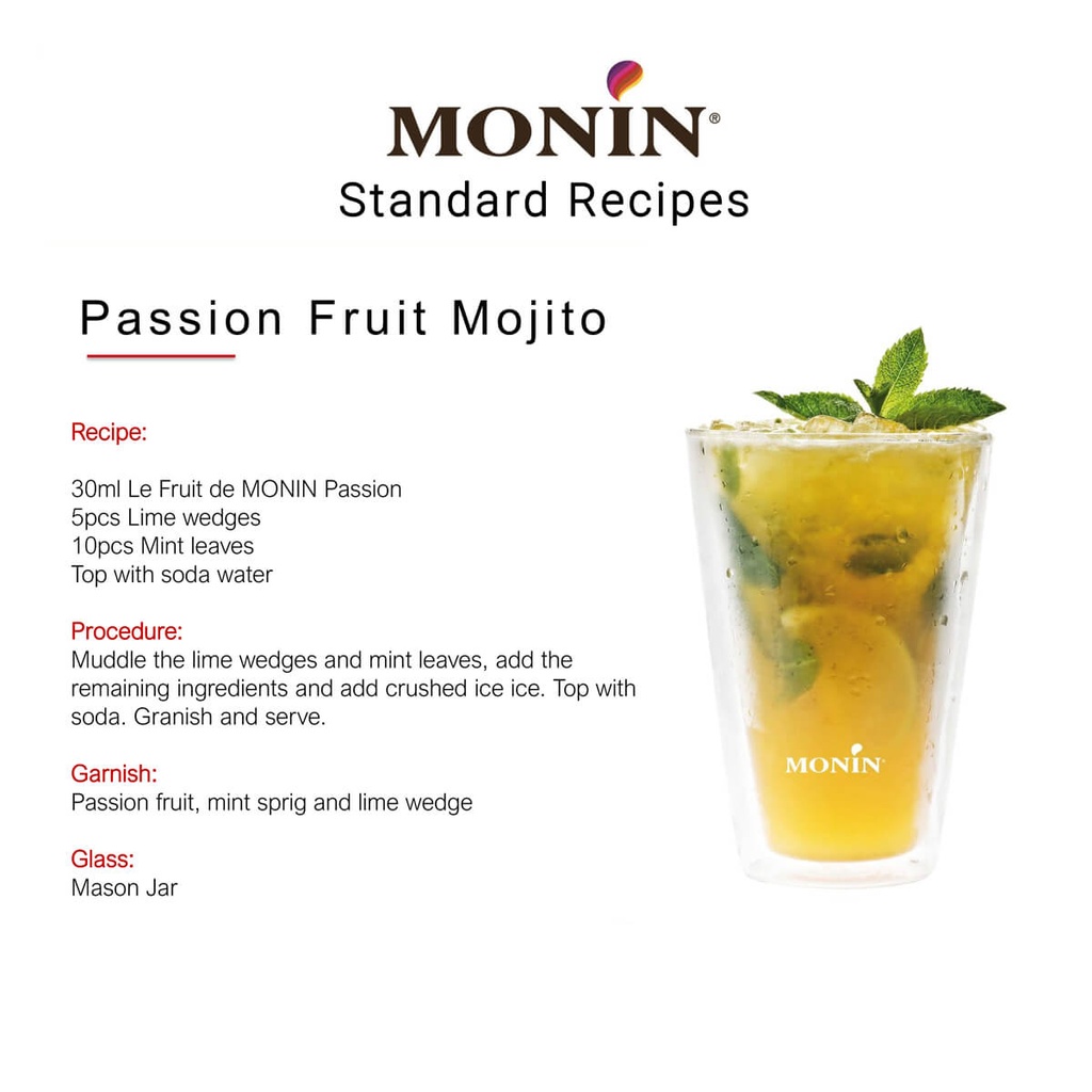 Syrup Passion Fruit S.Free Monin 6x700ml