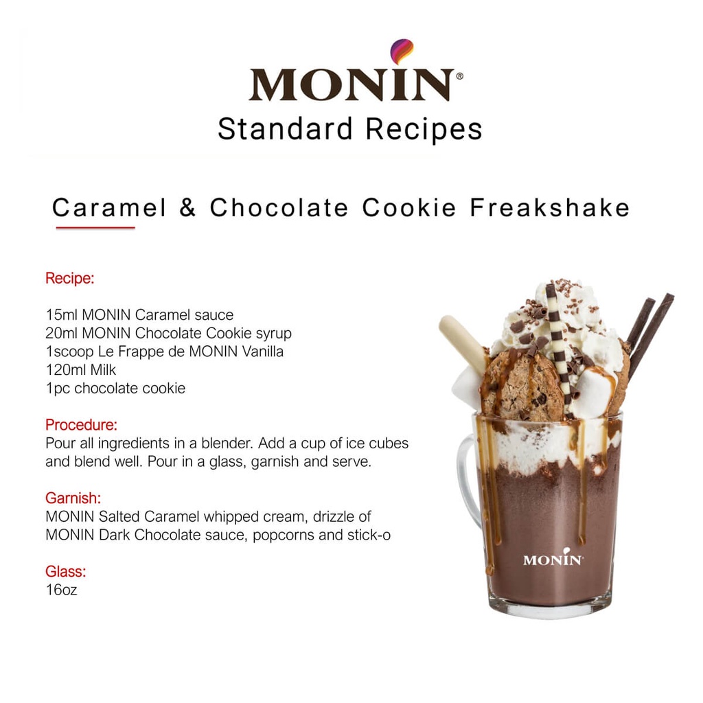 Monin Chocolate Cookie Syrup, France - 6x700ml