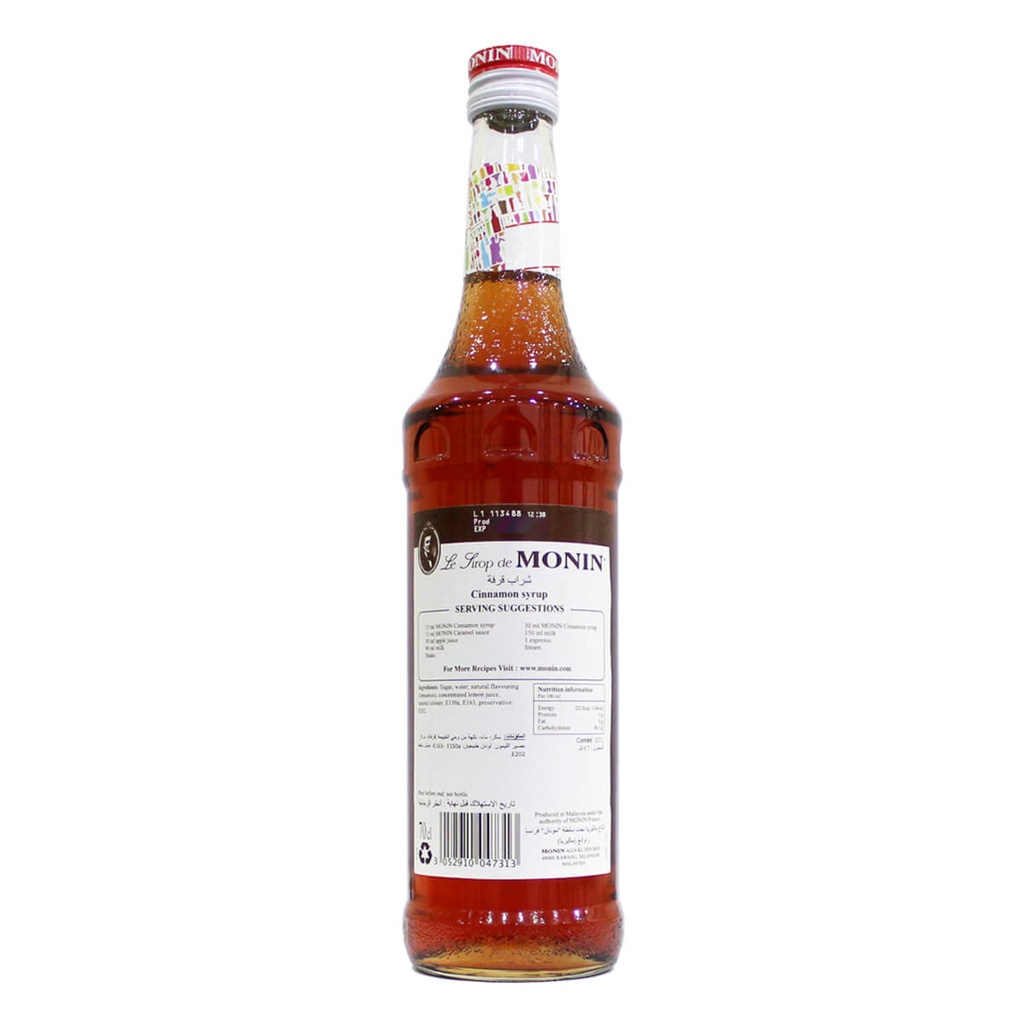 Monin Cinnamon Syrup, France - 6x700ml