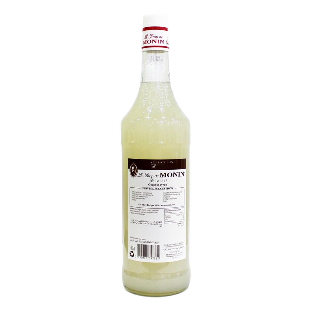 Monin Coconut Syrup, France - 6x1ltr