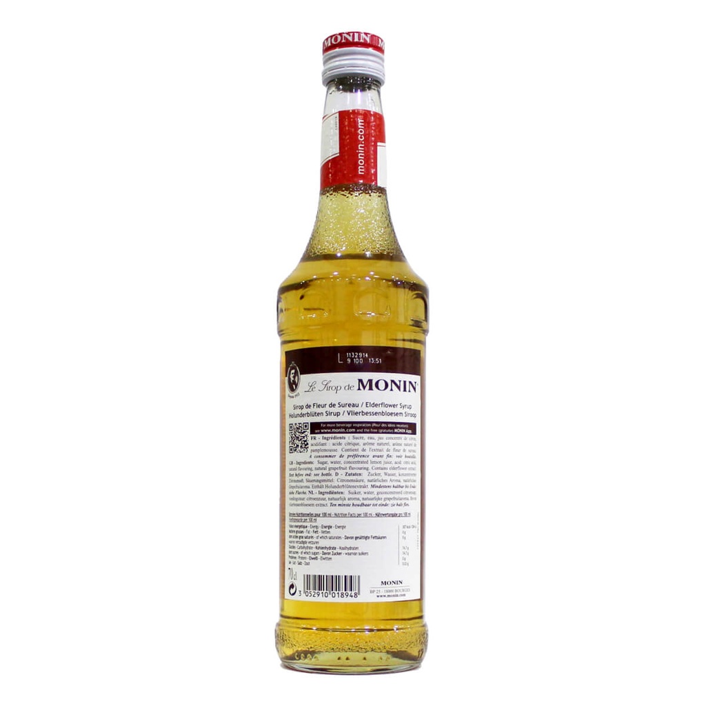 Monin Elderflower Syrup, France - 6x700ml