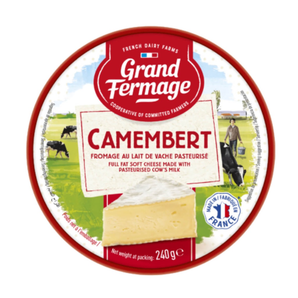 Grand Fermage Camembert Cheese, France - 1x240g