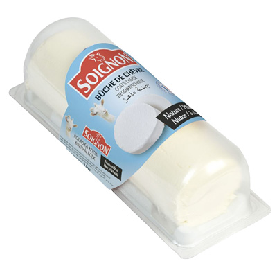 Soignon Goat Cheese, Skinless, Chevre Buche - 1x1kg