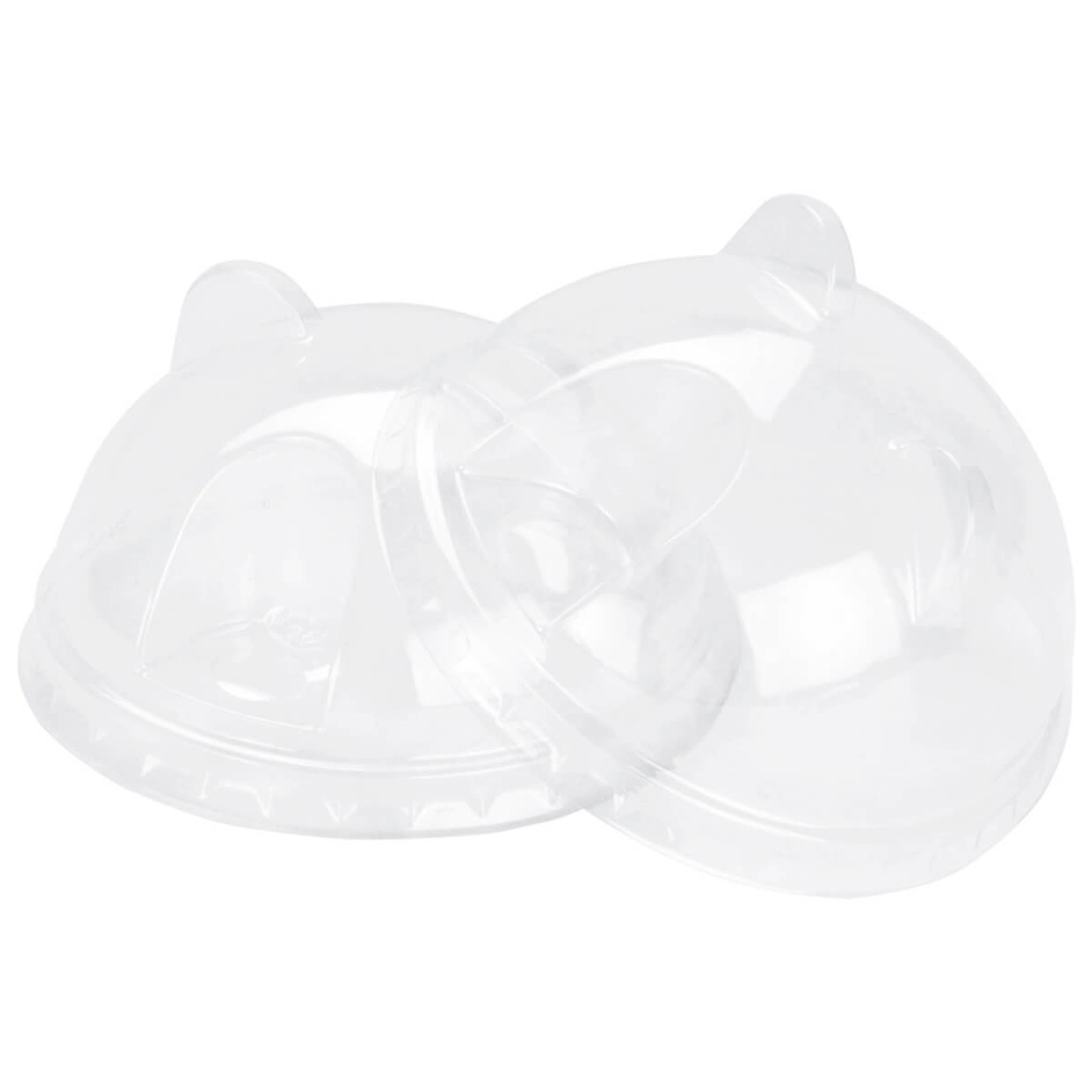 Bubbly Panda Shape Lid, 90MM - 10x50pc (50 Per Pack)