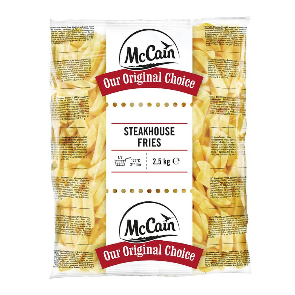 McCain French Fries Steakhouse - 9x18mm - 5x2.5kg