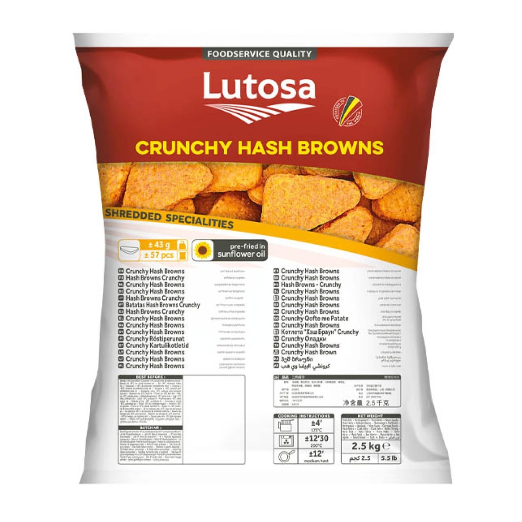 Lutosa Potato Hash Brown Triangular - 4x2.5kg