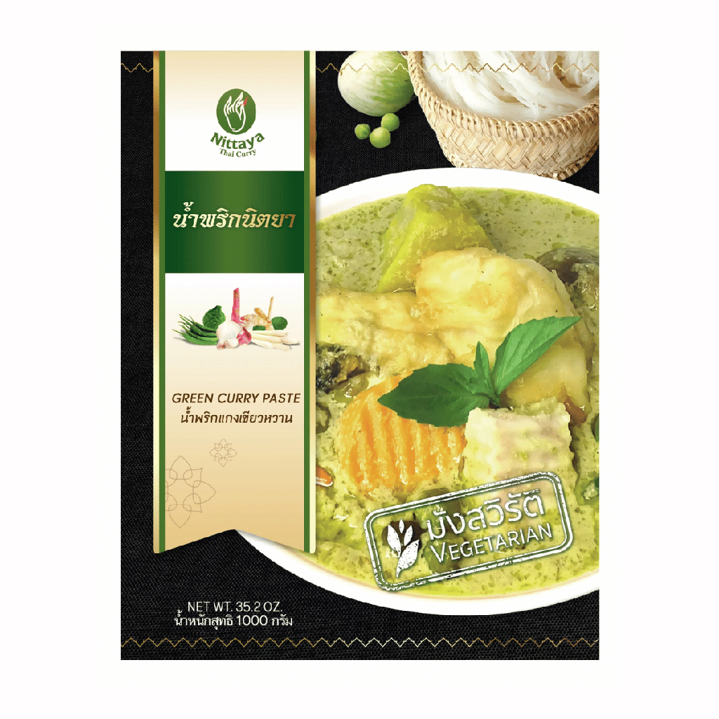 Nittaya Vegetarian Green Curry Paste - 10x1kg