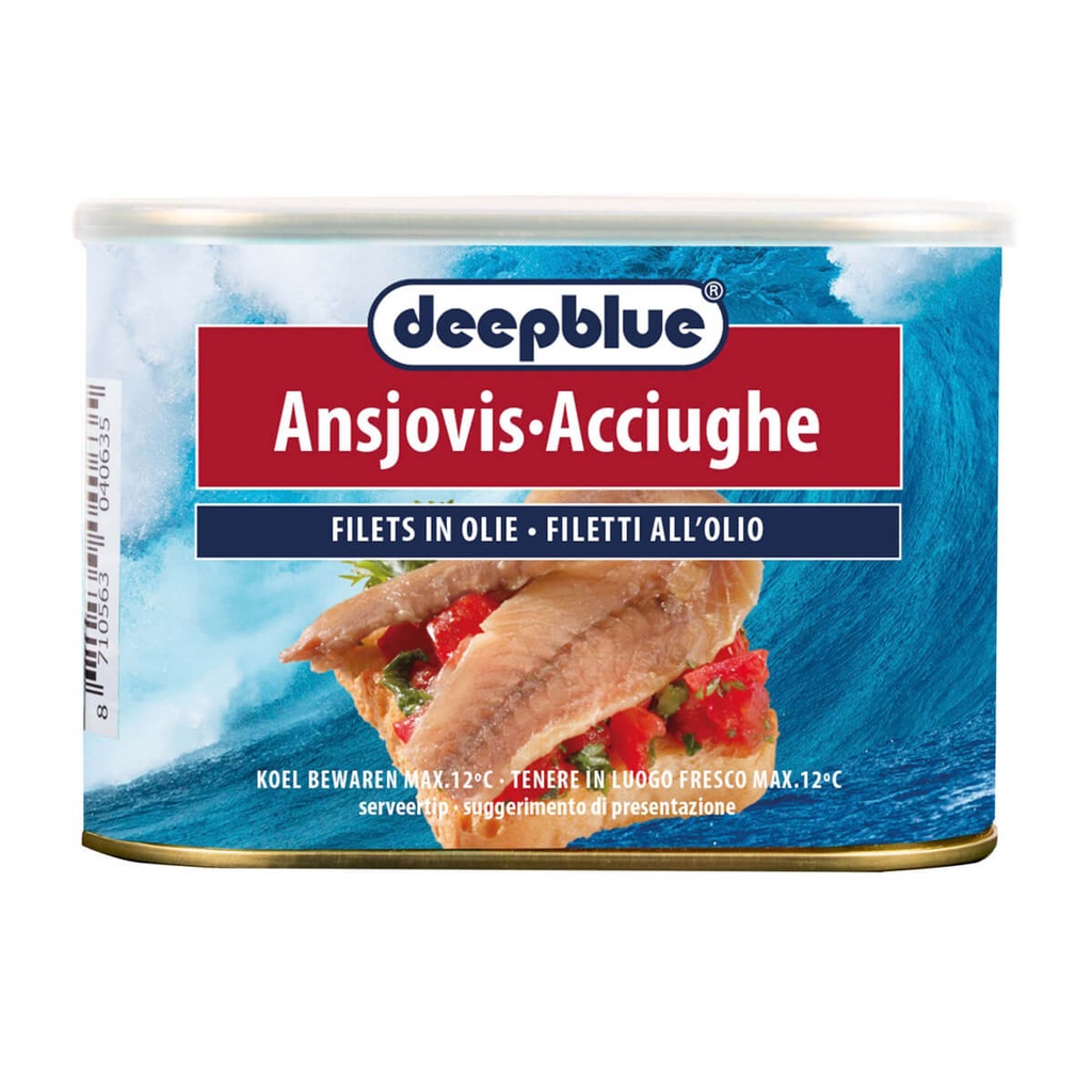 Deepblue Anchovy Fillet in Sunflower Oil - 1x600g