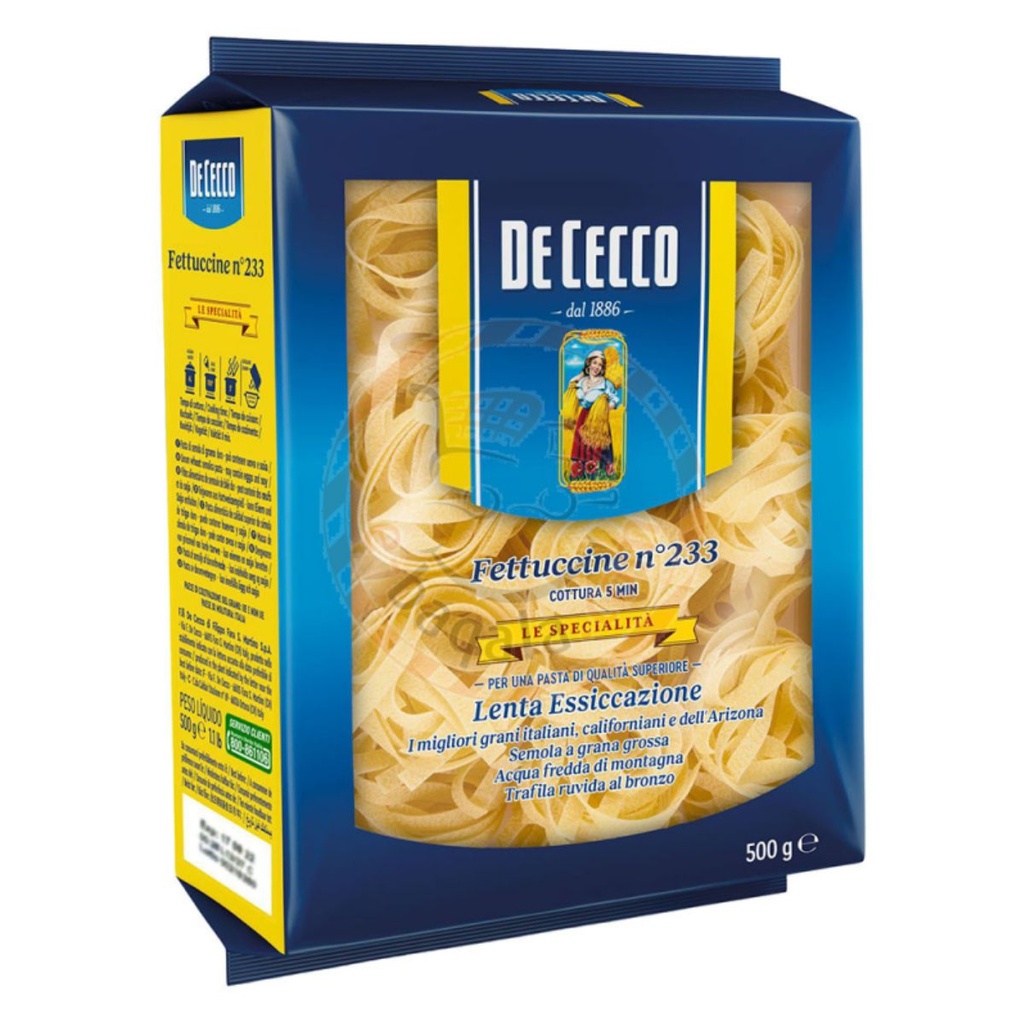 DeCecco Fettuccine #233 Pasta - 8x500g