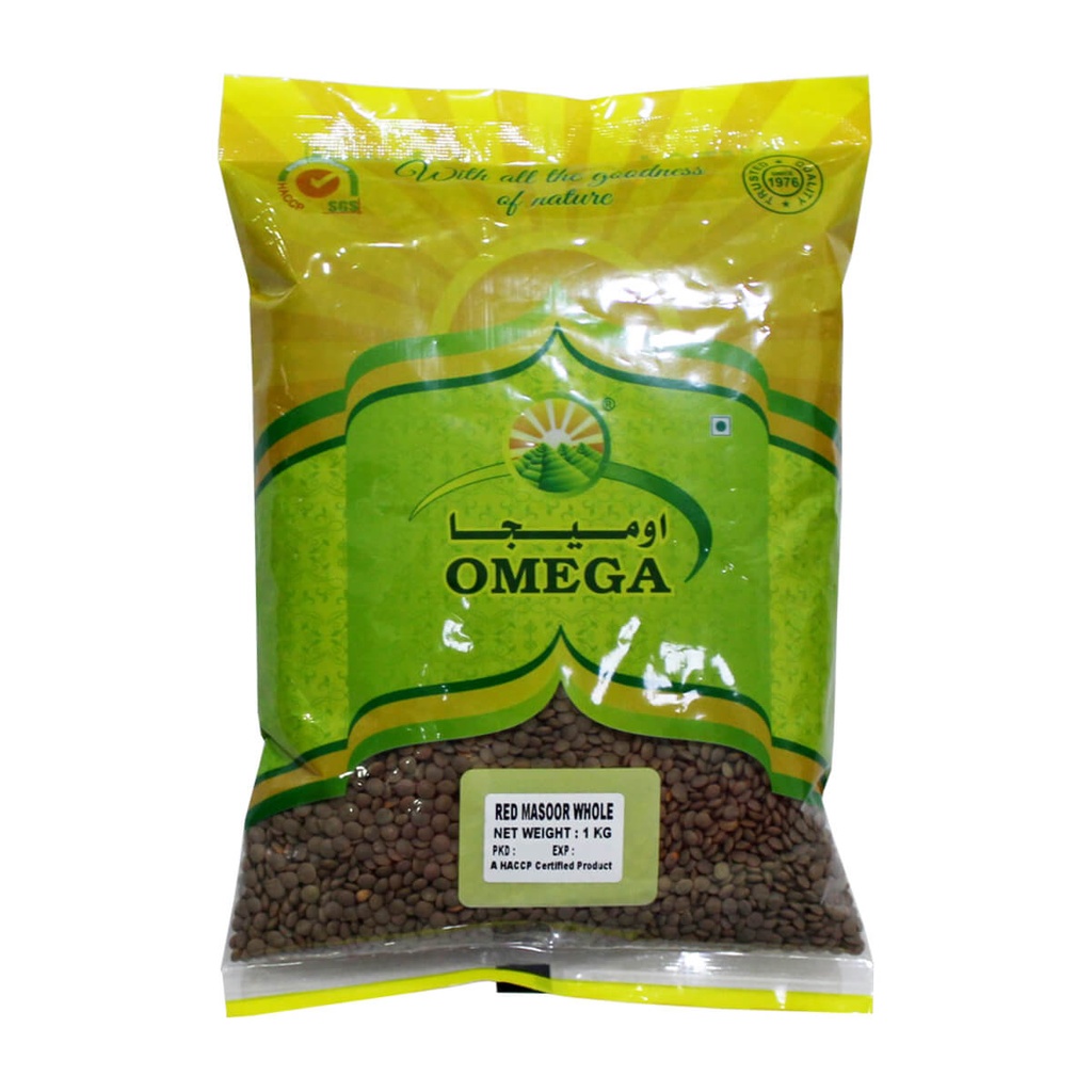 Omega Red Lentil Whole - 1x1kg