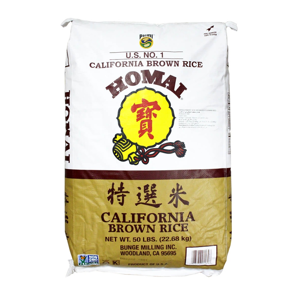 Homai Brown Calrose Rice, USA - 1x22.68kg