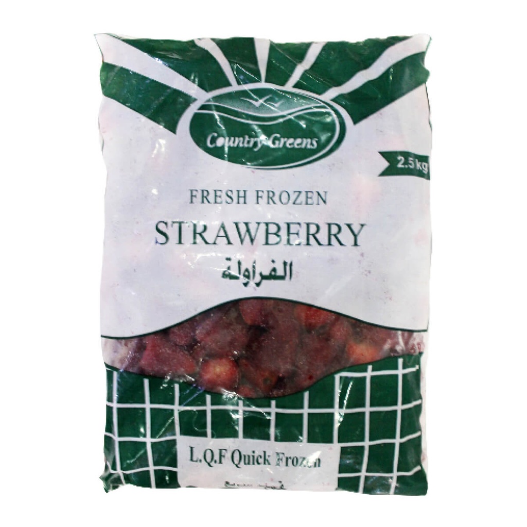 Country Greens Strawberry Frozen, Egypt - 4x2.5 kg