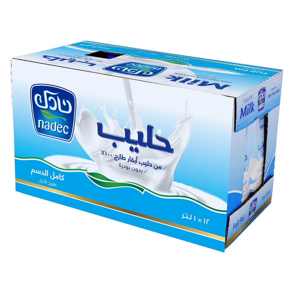 Nadec Milk Full Cream - 12x1ltr