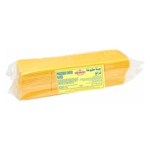 President Sliced Cheddar Cheese, Yellow - 1x2.27kg