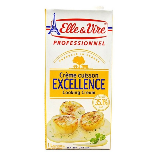 Elle & Vire Cooking Cream, Excellence - 12x1ltr