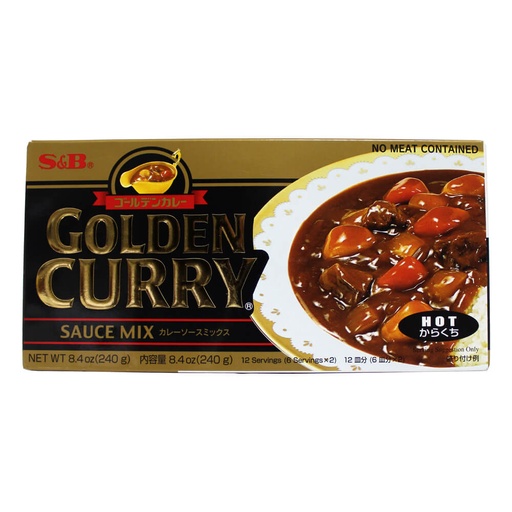 S&B Hot Golden Curry Sauce, Japan - 60x220g