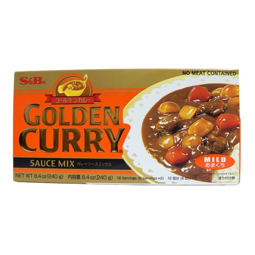 S&B Mild Golden Curry Sauce, Japan - 60x220g