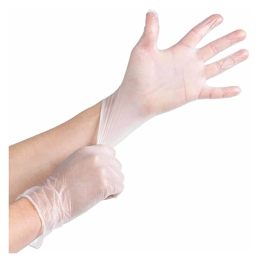 SNH Clear Medium Vinyl Gloves, Powder Free - 10x100pcs