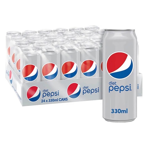 Pepsi Diet Cola Soft Drink, UAE - 24x330ml