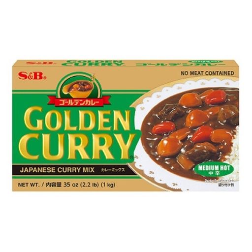 S&B Medium Hot Golden Curry Sauce, Japan - 10x1kg