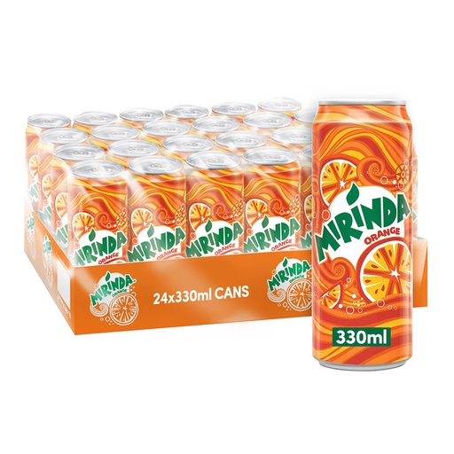 Mirinda Orange Soft Drink Can, UAE - 24x330ml