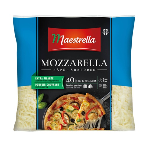 Maestrella Mozzarella Cheese, Shredded - 4x2.5kg