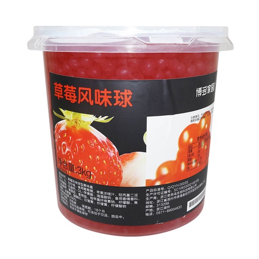 Boduo Strawberry Popping Boba - 6x3kg