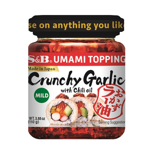 S&B Crunchy Garlic with Chilli Oil, Japan - 36x110g