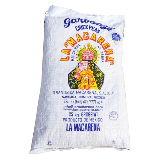 La Macarena Garbanzo Chickpeas, Mexico - 1x25kg