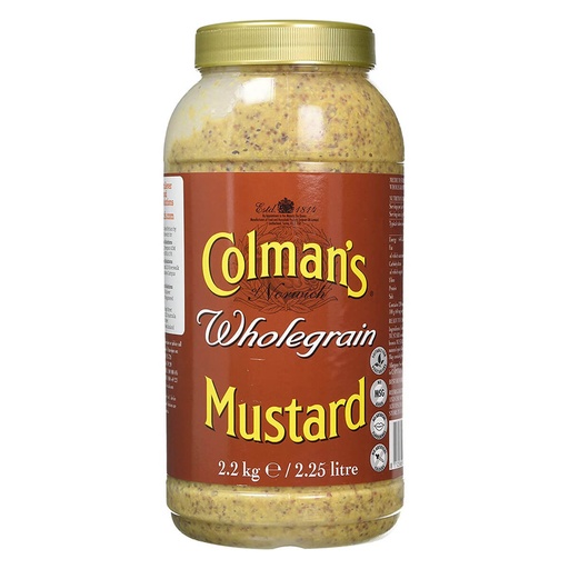 Colman's Whole Grain Mustard, UK - 2x2.25ltr