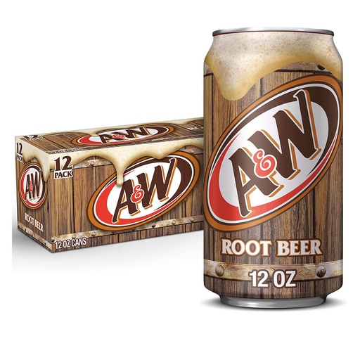 A&W Root Beer Soft Drink, USA - 12x354ml