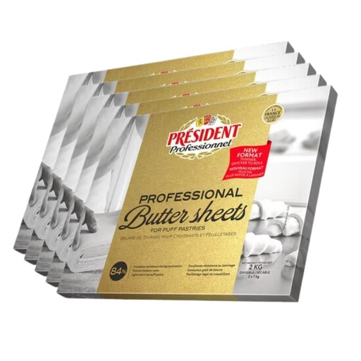President Prof. Butter Sheets, Puff Pastry (5x2kg) - 1x10kg