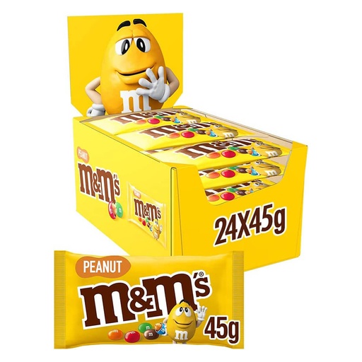 M&M's Peanut Chocolate Packets - 24x45g
