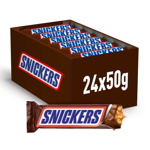 Snickers Chocolate Bars - 24x50g